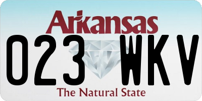 AR license plate 023WKV