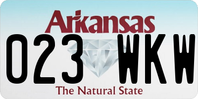 AR license plate 023WKW