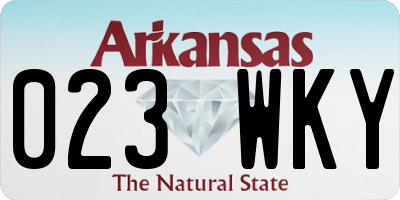AR license plate 023WKY