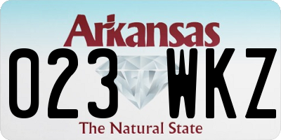 AR license plate 023WKZ