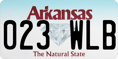 AR license plate 023WLB