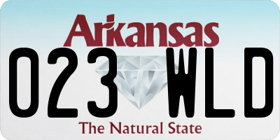 AR license plate 023WLD