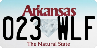 AR license plate 023WLF