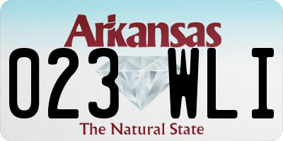 AR license plate 023WLI