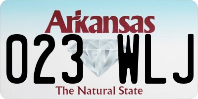 AR license plate 023WLJ