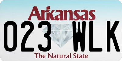 AR license plate 023WLK
