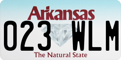 AR license plate 023WLM