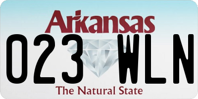 AR license plate 023WLN
