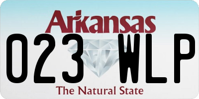 AR license plate 023WLP