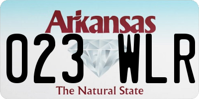 AR license plate 023WLR