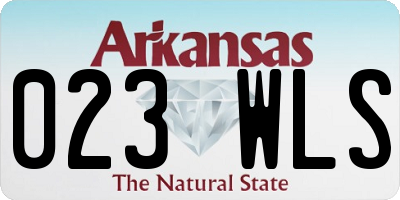 AR license plate 023WLS