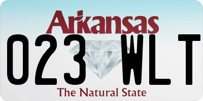 AR license plate 023WLT