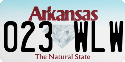 AR license plate 023WLW