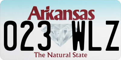 AR license plate 023WLZ