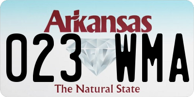 AR license plate 023WMA