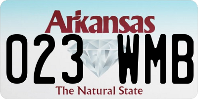 AR license plate 023WMB