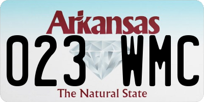 AR license plate 023WMC