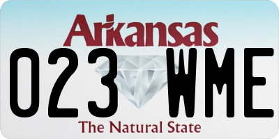 AR license plate 023WME