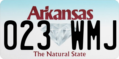 AR license plate 023WMJ
