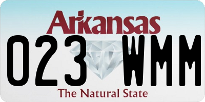 AR license plate 023WMM