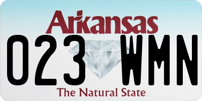 AR license plate 023WMN