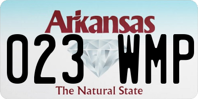 AR license plate 023WMP