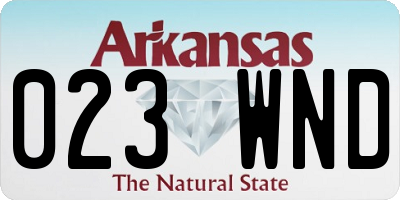 AR license plate 023WND