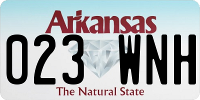 AR license plate 023WNH