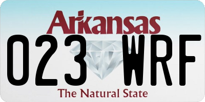 AR license plate 023WRF