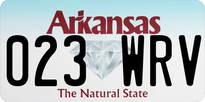 AR license plate 023WRV