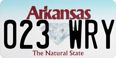 AR license plate 023WRY