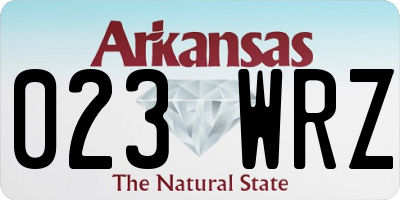 AR license plate 023WRZ