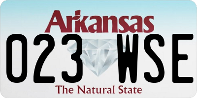AR license plate 023WSE