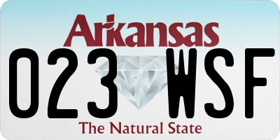 AR license plate 023WSF