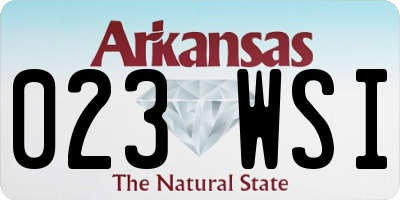 AR license plate 023WSI