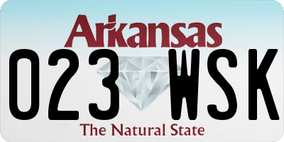 AR license plate 023WSK