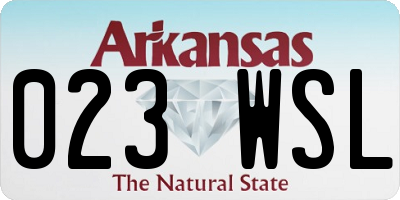 AR license plate 023WSL