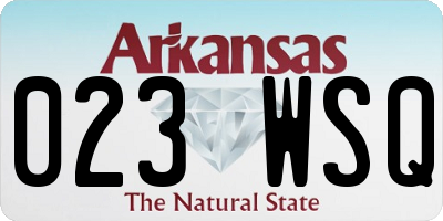 AR license plate 023WSQ