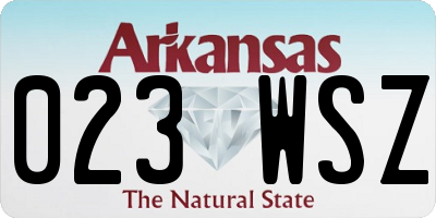 AR license plate 023WSZ