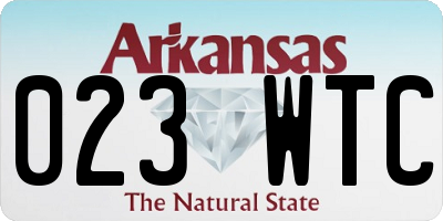 AR license plate 023WTC