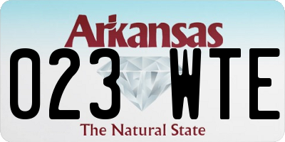 AR license plate 023WTE