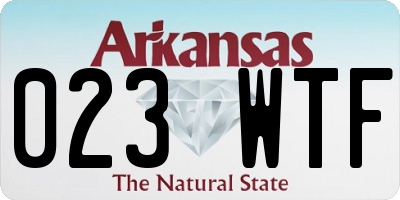 AR license plate 023WTF