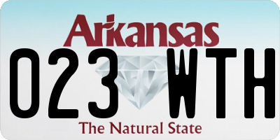 AR license plate 023WTH