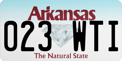 AR license plate 023WTI