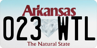 AR license plate 023WTL