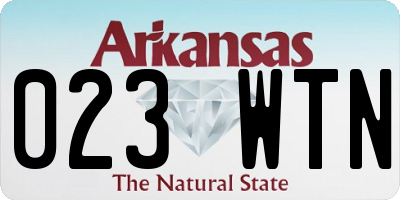 AR license plate 023WTN