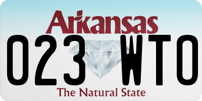 AR license plate 023WTO