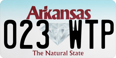 AR license plate 023WTP