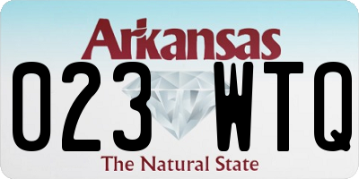 AR license plate 023WTQ