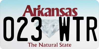 AR license plate 023WTR